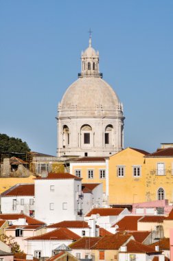 Alfama mahalle ile ulusal pantheon, lisbon, Portekiz