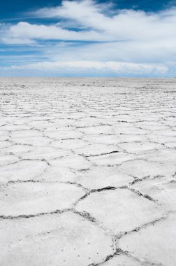 Salar de uyuni, düz Bolivya'da tuz