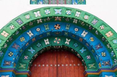 Gate of the Church of San Juan Chamula, Mexico clipart