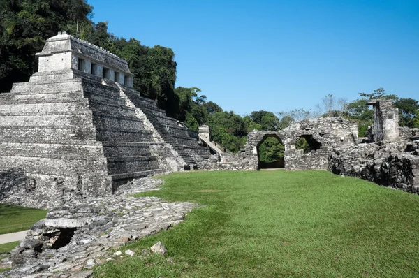 Cidade Maia Antiga de Palenque (México ) — Fotografia de Stock