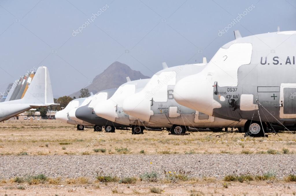 AMARG boneyard in in Tucson, Arizona