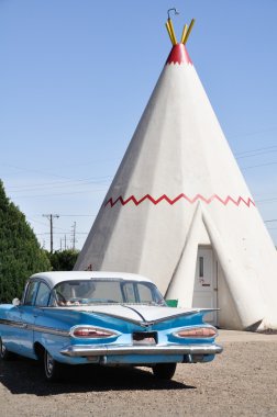 Kızılderili çadırı 4 Mayıs 2011 holbrook, arizona içinde rota 66 motel.