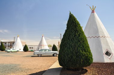 Kızılderili çadırı 4 Mayıs 2011 holbrook, arizona içinde rota 66 motel.