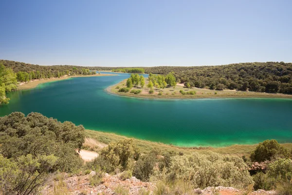 Laguna di Conceja, Parco Naturale della Ruidera, Castilla La Mancha (Spagna) ) — Foto Stock