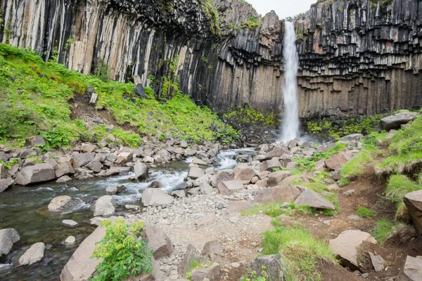 Vodopád Svartifoss, Island — Stock fotografie