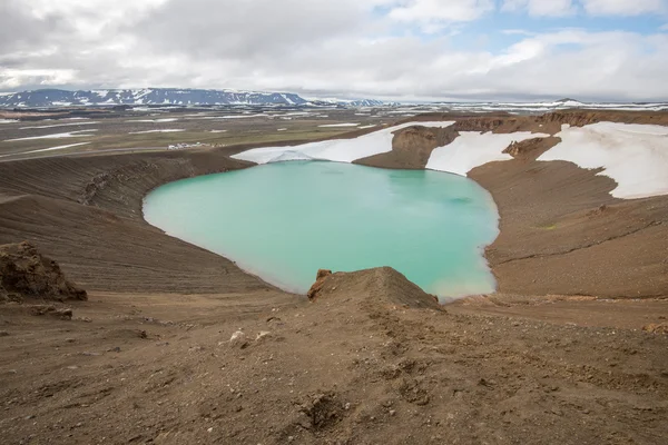 Viti krater op krafla geothermisch gebied, IJsland — Stockfoto