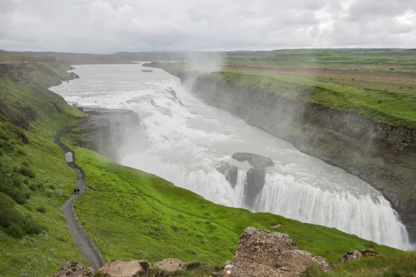 Gullfoss vattenfall, Island — Stockfoto