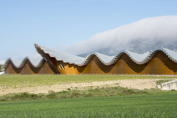 Den moderna vingården av ysios den 9 maj, 2014 i laguardia, Baskien, Spanien — Stockfoto