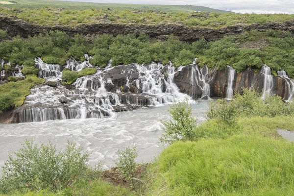 Hraunfossar 瀑布冰岛 — 图库照片