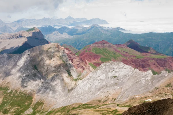 Vue panoramique depuis la montagne Bisaurin, Pyrénées de Huesca, Espagne — Photo