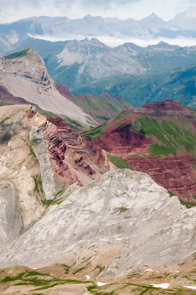 Panoramic view from Bisaurin mountain, Pyrenees of Huesca, Spain — Stock Photo, Image