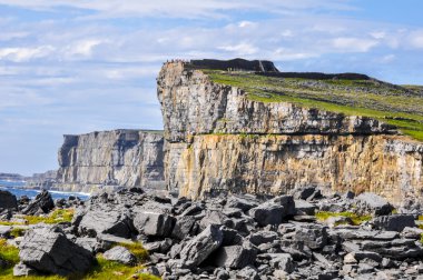 kayalıklarla Inishmore, İrlanda aran Islands