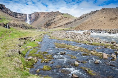 hengifoss şelale, İzlanda manzara