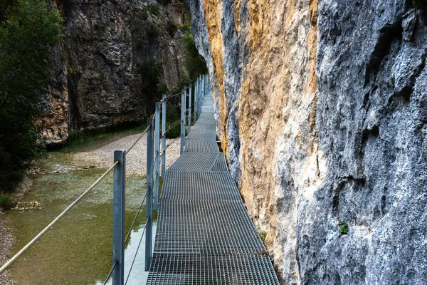 Caminho Rio Vero Alquezar Província Huesca Espanha — Fotografia de Stock
