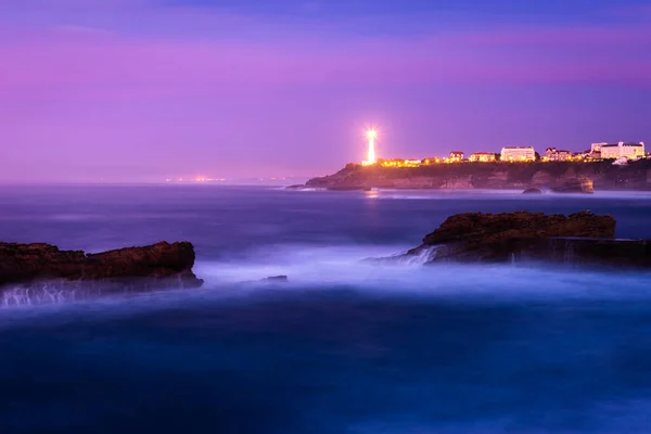 Bay Biscay Dusk Biarritz France — Stock Photo, Image