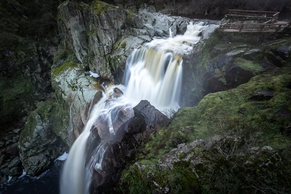 Cataratas Del Pozo Los Humos Provincia Salamanca España — Foto de Stock