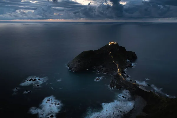 Gaztelugatxe Saint John Night Basque Country Coast Spain — Stock Photo, Image