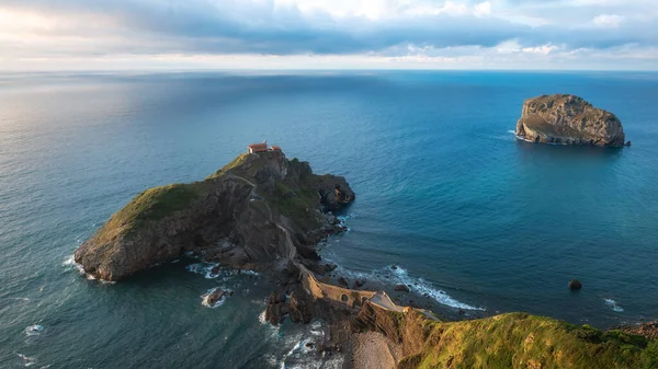 Gaztelugatxe Wybrzeże Kraju Basków Hiszpania — Zdjęcie stockowe