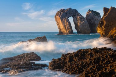 Liencres 'de kırılmış Costa Quebrada, İspanya' da Cantabria
