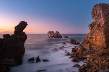 Liencres 'de kırılmış Costa Quebrada, İspanya' da Cantabria