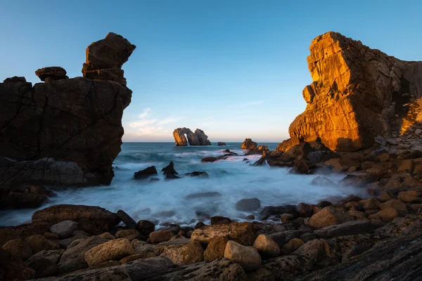 Costa Rota Costa Quebrada Liencres Cantabria España — Foto de Stock