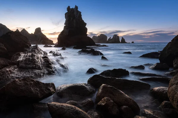 Côte Cassée Costa Quebrada Liencres Cantabrie Espagne — Photo