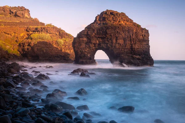 Arch Los Roques Beach Tenerife Island Spain — Stock Photo, Image