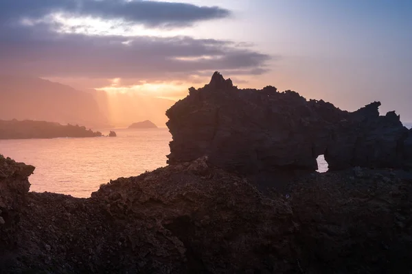 西班牙特内里费岛日落时分的胡安中心角 — 图库照片