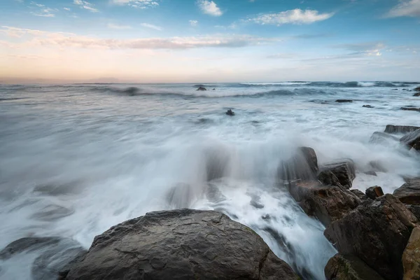 Playa Barrika Marea Alta País Vasco España —  Fotos de Stock