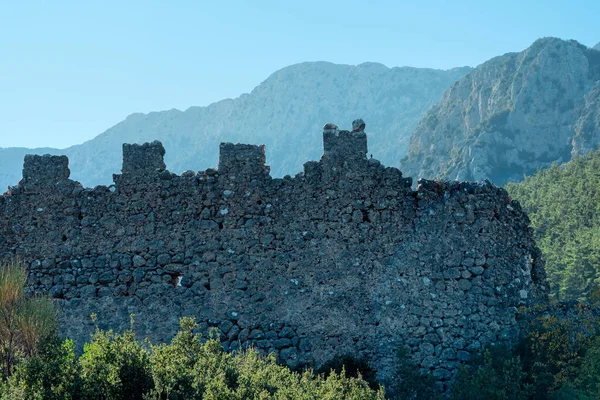 Ruinas Del Antiguo Castillo Gedelme Kalesi Valle Las Montañas Tauro — Foto de Stock