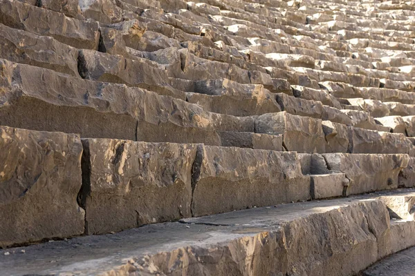 Old Stone Steps Tribunes Ancient Amphitheater — Foto de Stock