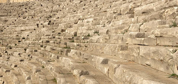 Old Stone Steps Tribunes Ancient Theater — Foto de Stock