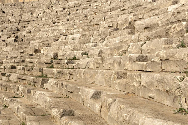 Old Stone Steps Tribunes Ruined Ancient Theater Myra Turkey — Foto Stock