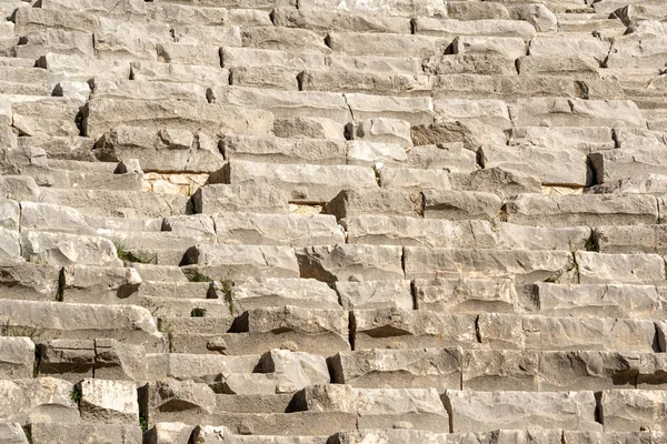 Old Stone Stands Ruined Ancient Stadium — Foto de Stock