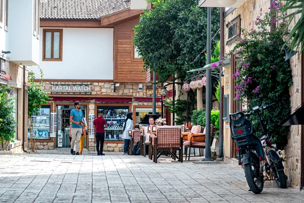 Manavgat Türkiye Kasım 2021 Tarihi Turizm Bölgesi Sokağı — Stok fotoğraf