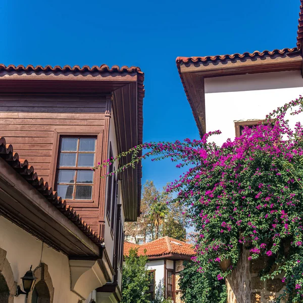 Türkiye Nin Antalya Kıyı Kenti Kaleci Deki Evlerin Manzarası — Stok fotoğraf