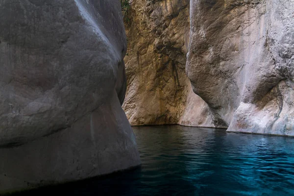 Cañón Rocoso Natural Con Río Azul Claro Goynuk Turquía — Foto de Stock