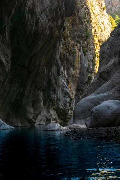 Природний Скелястий Каньйон Чистою Блакитною Річкою Гойнуку Туреччина — стокове фото