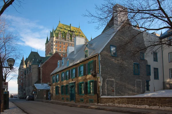 Quebec cidade no inverno — Fotografia de Stock