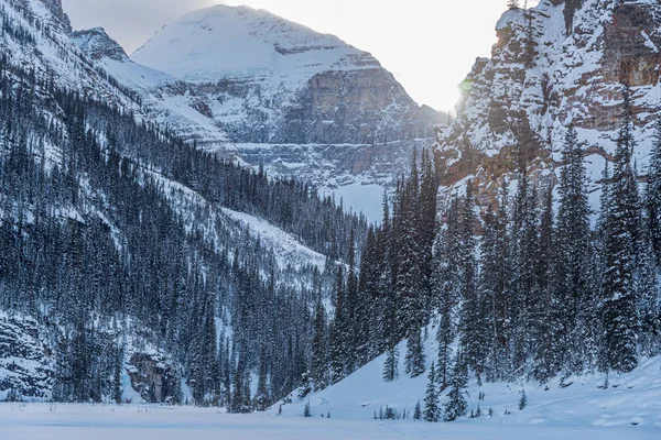 Lago Louise Banff Park Invierno Alberta Canadá — Foto de Stock