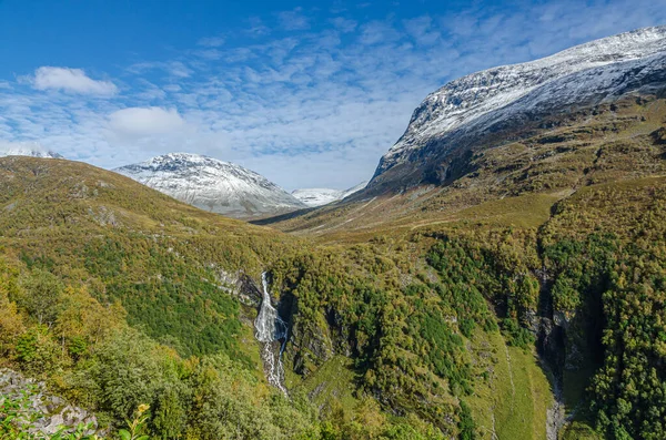 Сонячне Сяйво Норвегії Восени — стокове фото