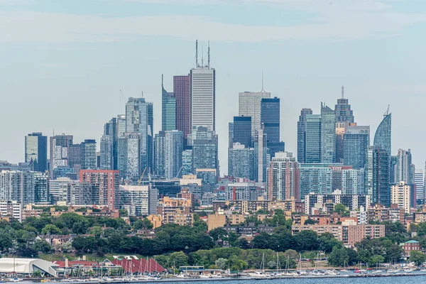 Una Vista Los Edificios Lago Ontario Toronto Canadá —  Fotos de Stock