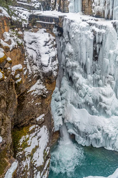 Path Johnston Waterfall Banff Park Alberta Canada — Stock Photo, Image