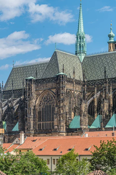 Pražský Hrad Historické Budovy Letním Období — Stock fotografie