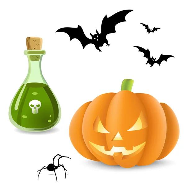 Elementos Halloween — Archivo Imágenes Vectoriales