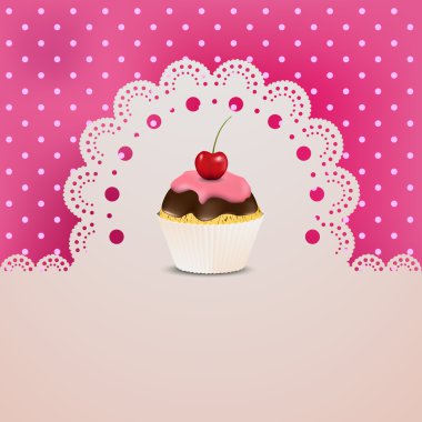 pembe krem ile cupcake