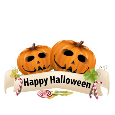 gerçekçi Halloween kabaklar