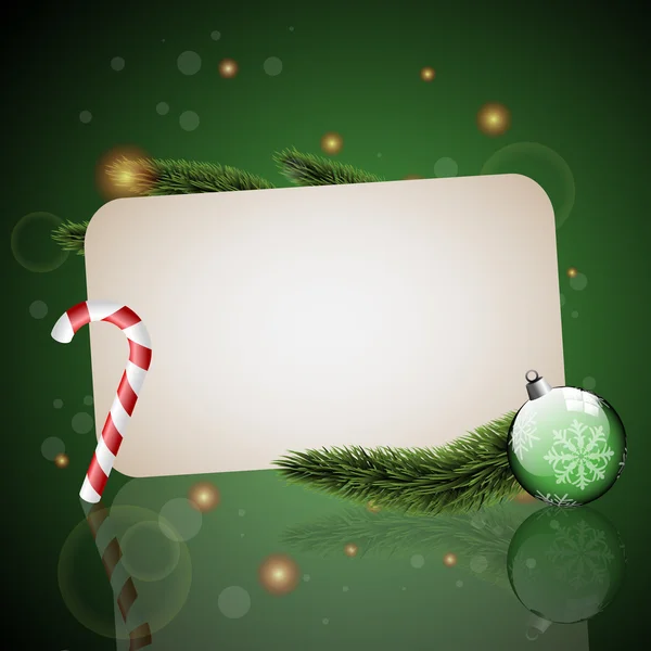 Christmas card, green — Wektor stockowy