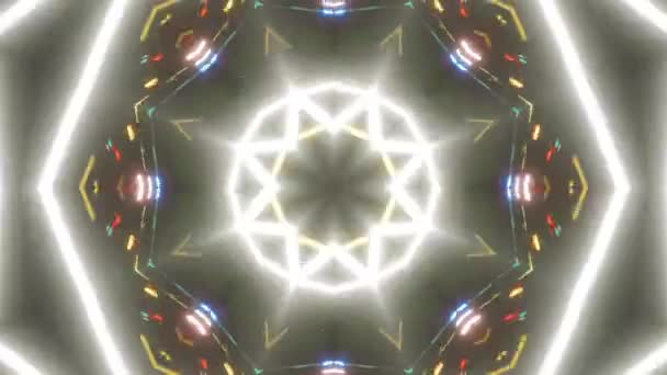 Kaleidoskop-Videohintergrund für VJ — Stockvideo