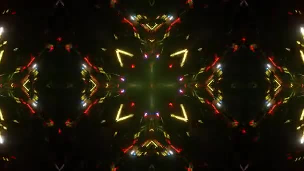 Kaleidoskop-Videohintergrund für VJ — Stockvideo